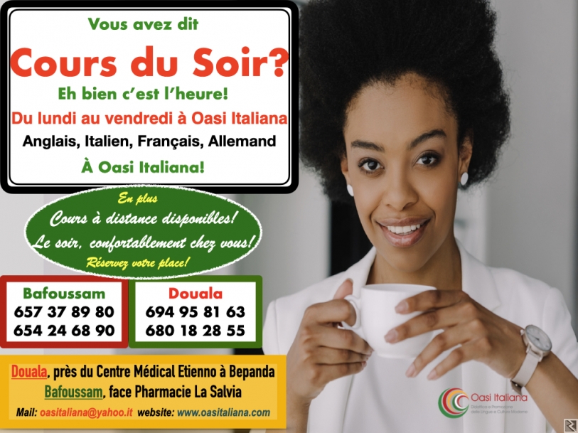 Main image of COURS DE LANGUE LE SOIR DE CHEZ VOUS