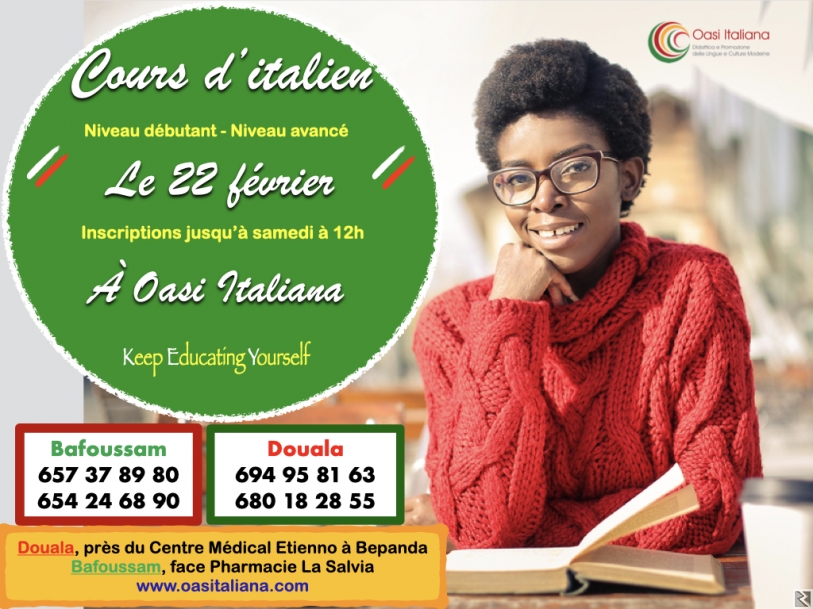 Main image of COURS ITALIEN A BAFOUSSAM ET A DOUALA