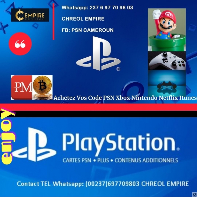 Main image of Achat CODE PSN NETFLIX GOOGLEPLAY APPLE STORE