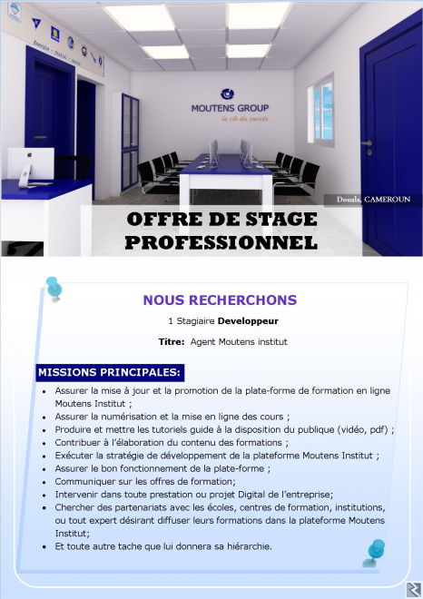 Image principale de STAGE PROFESSIONNEL REMUNERE