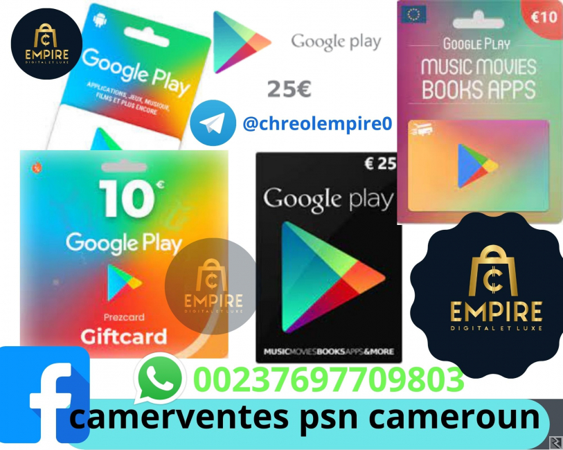 Image principale de achat CODE PSN NETFLIX GOOGLEPLAY APPLE STORE YDE