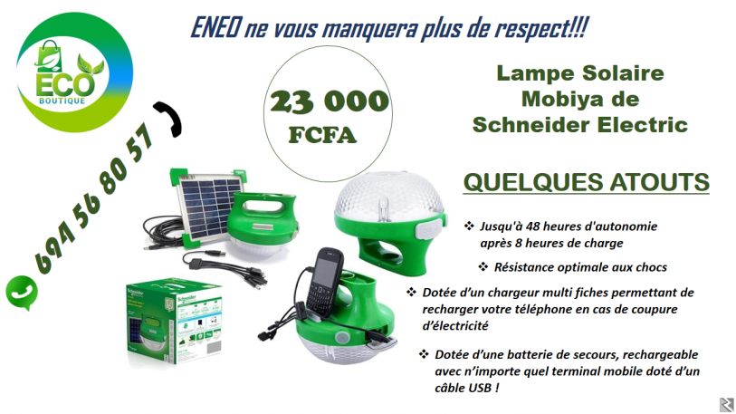 Image principale de Lampe Solaire Mobiya de Schneider Electric