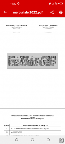 Main image of mercuriale2022 marché public camerounais