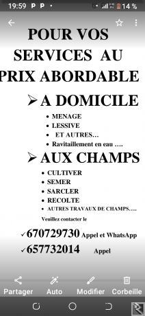 Image principale de Pour tous vos besoins a domicile et Champs