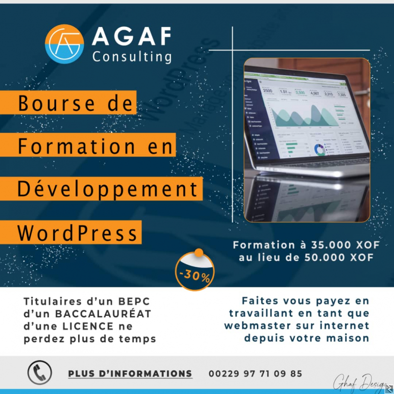Image principale de BOURSE DE FORMATION EN WEBMARKETING