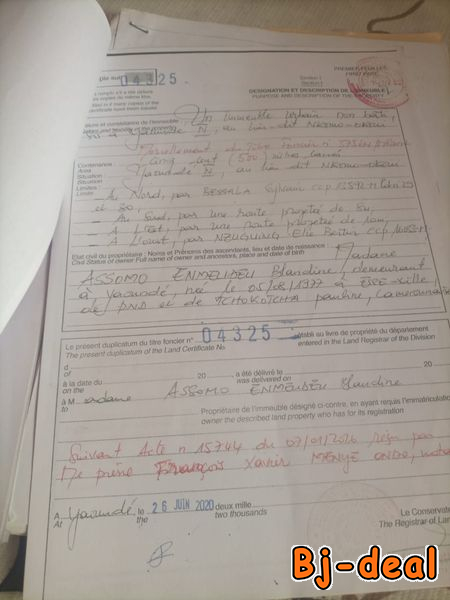 Image principale de Terrain titré à vendre à la maetur Biteng