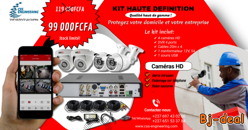 Image principale de DES KITS COMPLET CAMERAS VIDEOSURVEILLANCE