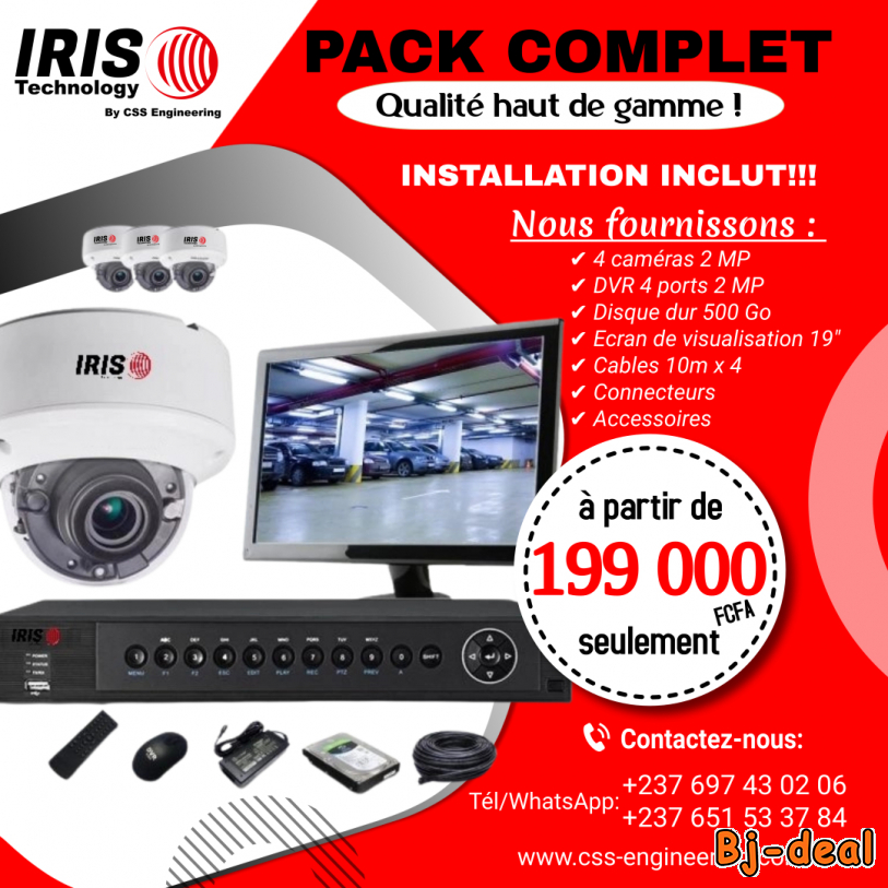 Image principale de INSTALLATION KIT 4 CAMERAS DE SURVEILLANCE