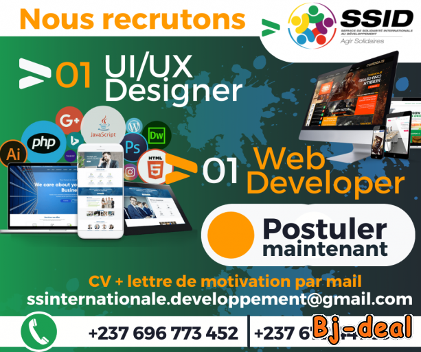 Main image of recrutement  UI UX DESIGNER et  WEB DEVELOPP