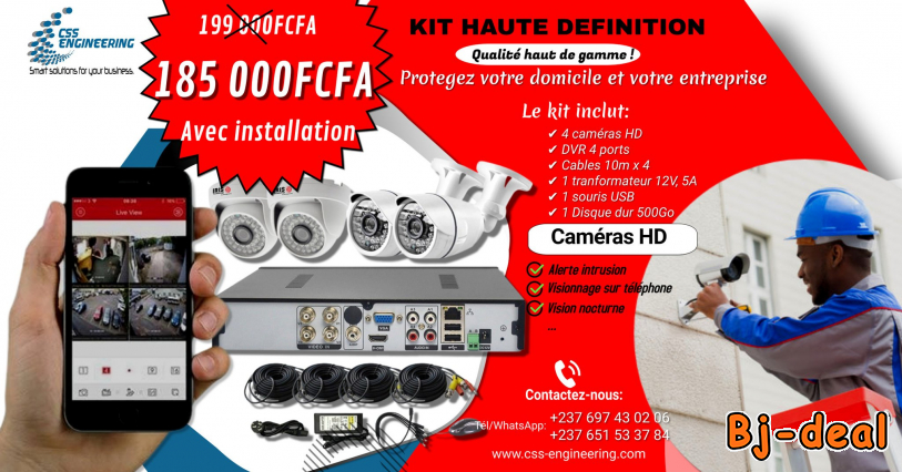Image principale de INSTALLATION CAMERAS DE VIDEOSURVEILLANCE