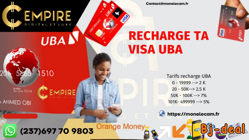 Image principale de Recharge carte UBA change coupons PCS MasterCard