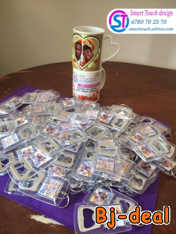 Image principale de Porte clé personnalisé cadeau invités mariage