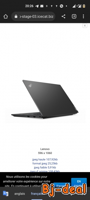 Image principale de SUPER PROMO LAPTOP LENOVO CORE I5 USA NEUF CARTON