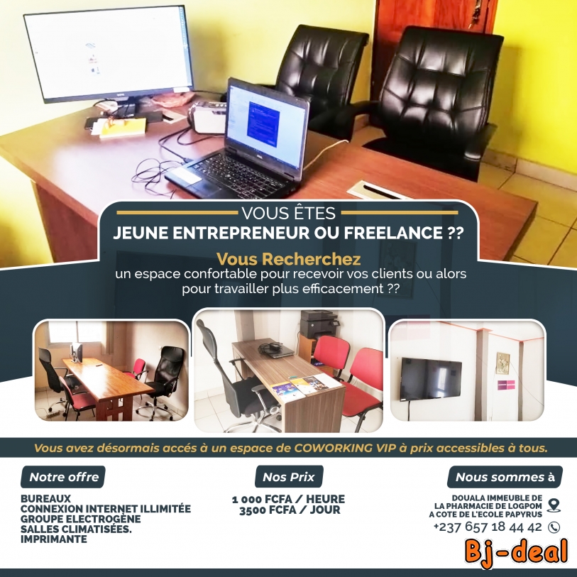 Image principale de Espaces Coworking VIP à partir de 1000 Fcfa