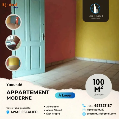 Main image — Appartement Moderne Abordable à louer à Awae Escalier