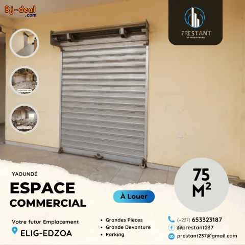 Image principale — 02 Vastes Espaces Commerciaux à louer à Elig-Edzoa en Route