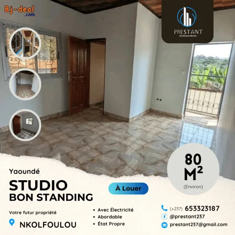 Image principale — Magnifique Studio Bon Standing avec Électricité Gratuite à Nkolfoulou