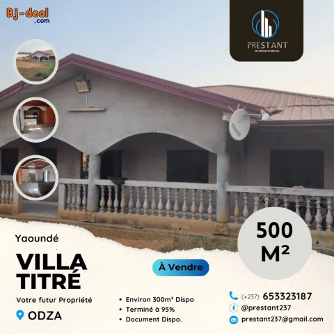 Image principale — Grande Villa Achevée à 95 à vendre sur 500m à Odza