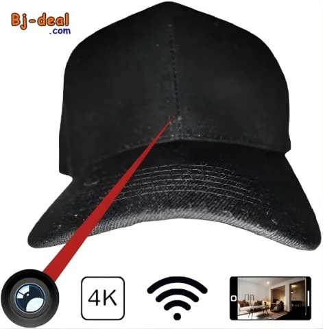 Main image — Casquette camera cachée wifi 4k