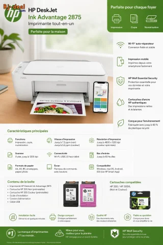 Image principale — Imprimante deskjet ink advantag 2875