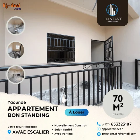 Image principale — Magnifique Appartement Bon Standing Neuf à louer à Awae Escalier