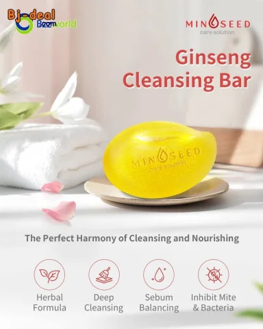 Image principale — SAVON MINOSEED BARRE NETTOYANTE AU GINSENG