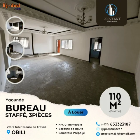 Main image — Magnifique Bureau Bon Standing 3Cham à louer à Obili